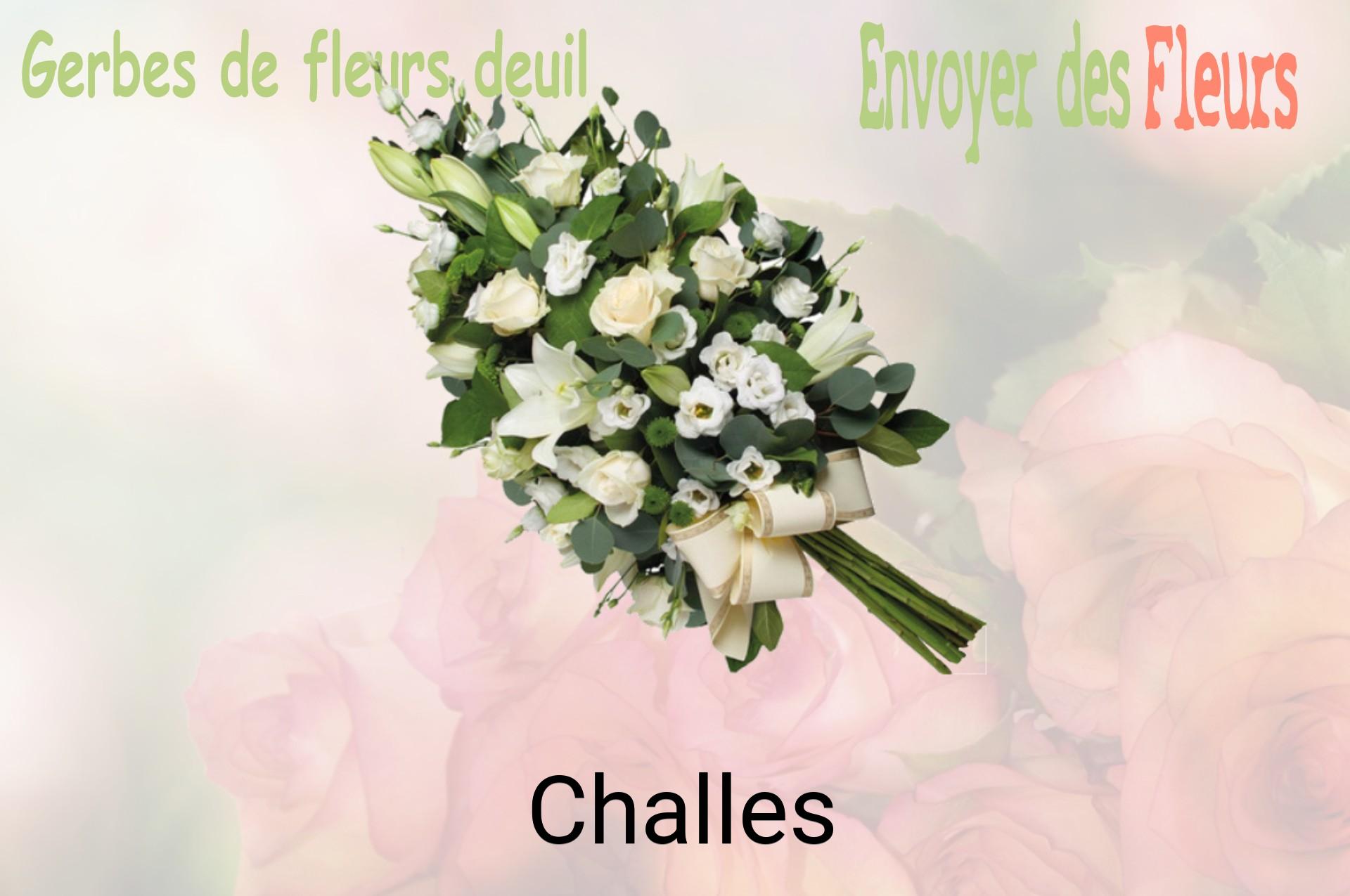 Gerbe de fleurs de deuil livrée à Challes